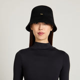 Anaïs in Black Brushed Wool Felt