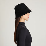 Anaïs in Black Brushed Wool Felt
