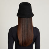 Anaïs in Black Brushed Wool Felt