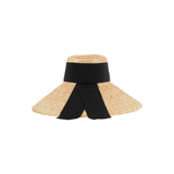 Mirabel Grosgrain Wide-Brim Sunhat