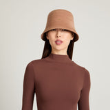 Anaïs in Black Brushed Wool Felt