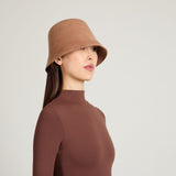 Anaïs in Black Brushed Wool Felt
