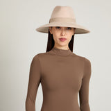 Emmanuelle in Bone Mélange Brushed Wool Felt