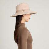 Emmanuelle in Bone Mélange Brushed Wool Felt