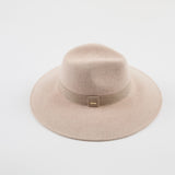 Emmanuelle in Bone Mélange Brushed Wool Felt
