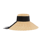 Mirabel Grosgrain Wide-Brim Sunhat