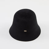 Anaïs in Black Brushed Wool Felt