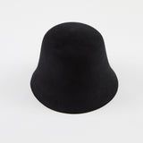 Anaïs in Black Brushed Wool Felt