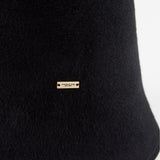 Anaïs in Black Brushed Wool Felt