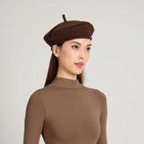 Carter in Chocolate Brushed Wool Felt