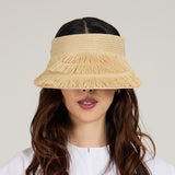 Lexi Lacquered Straw Visor