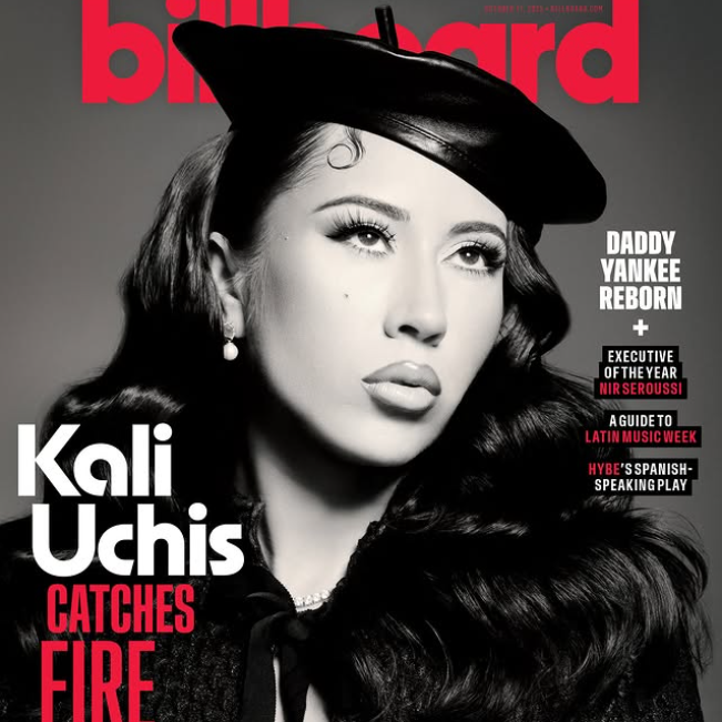 Kali Uchis wearing the Eugenia Kim Mirabel Hat on Billboard’s Latin Power Players 2025 cover
