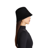 Anaïs in Black Brushed Wool Felt