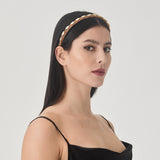 Lux Headband – Gold Crystal and Panné Velvet