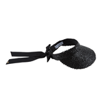 Ricky Lacquered Straw Visor