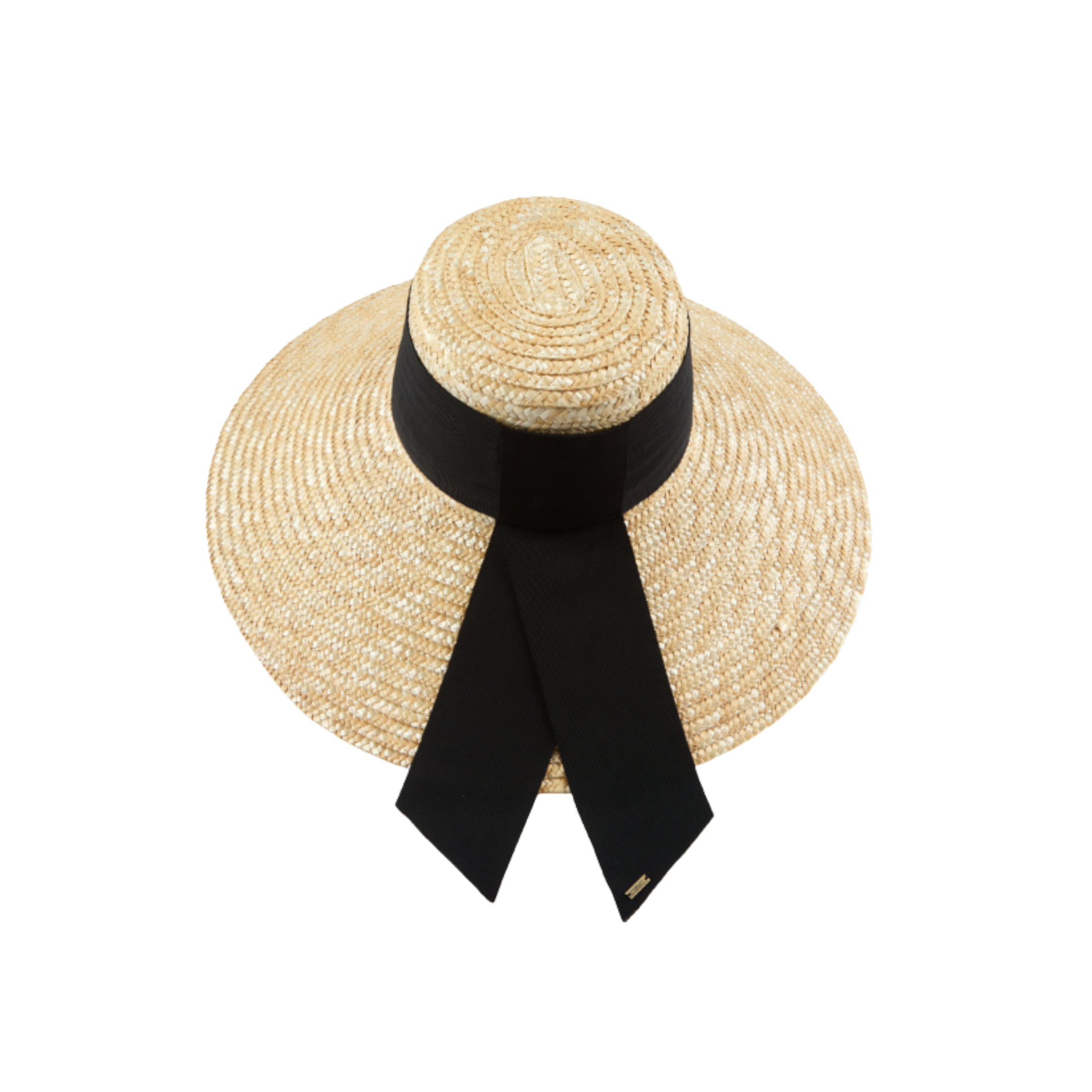 Mirabel Grosgrain Wide-Brim Sunhat