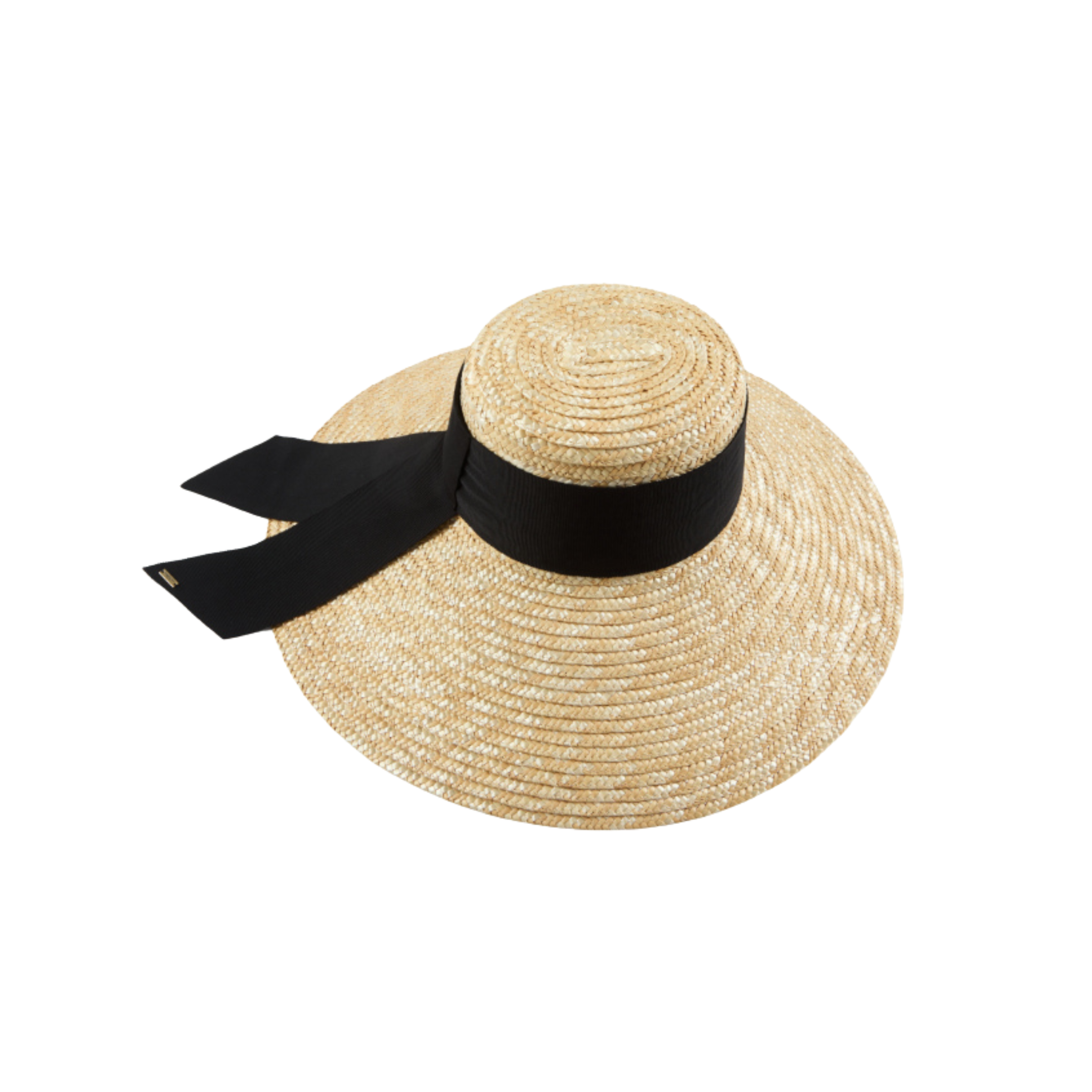 Mirabel Grosgrain Wide-Brim Sunhat