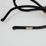 Dolores Headband – Black Panné Velvet Bow