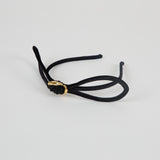 Dolores Headband – Black Panné Velvet Bow