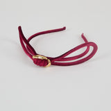 Dolores Headband – Bordeaux Panné Velvet Bow