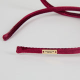Dolores Headband – Bordeaux Panné Velvet Bow