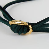 Dolores Headband – Emerald Panné Velvet Bow