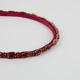 Lux Headband – Bordeaux Crystal and Panné Velvet