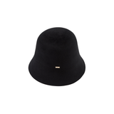 Anaïs in Black Brushed Wool Felt