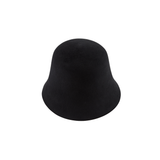 Anaïs in Black Brushed Wool Felt
