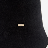 Anaïs in Black Brushed Wool Felt