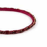 Lux Headband – Bordeaux Crystal and Panné Velvet
