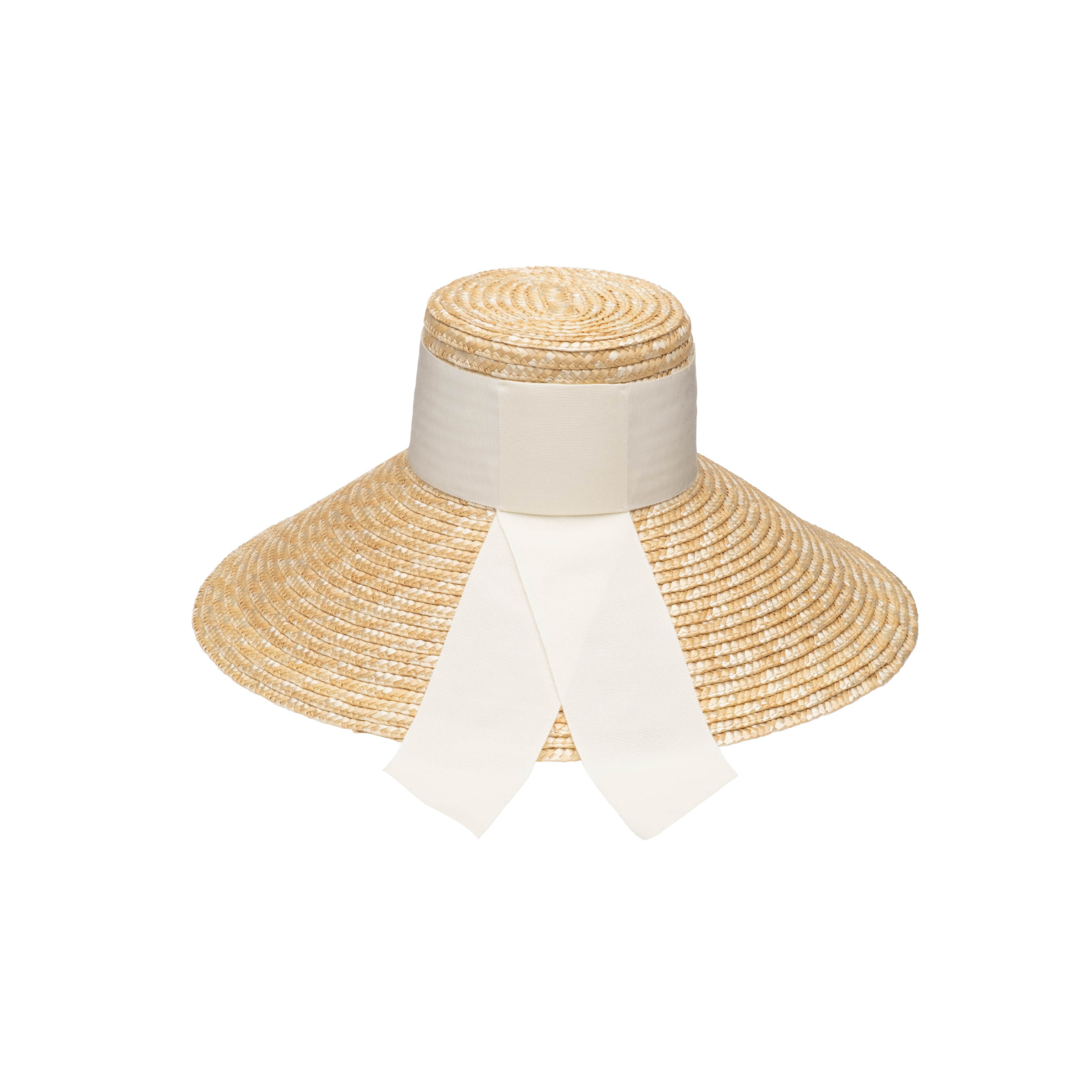 Mirabel Grosgrain Wide-Brim Sunhat