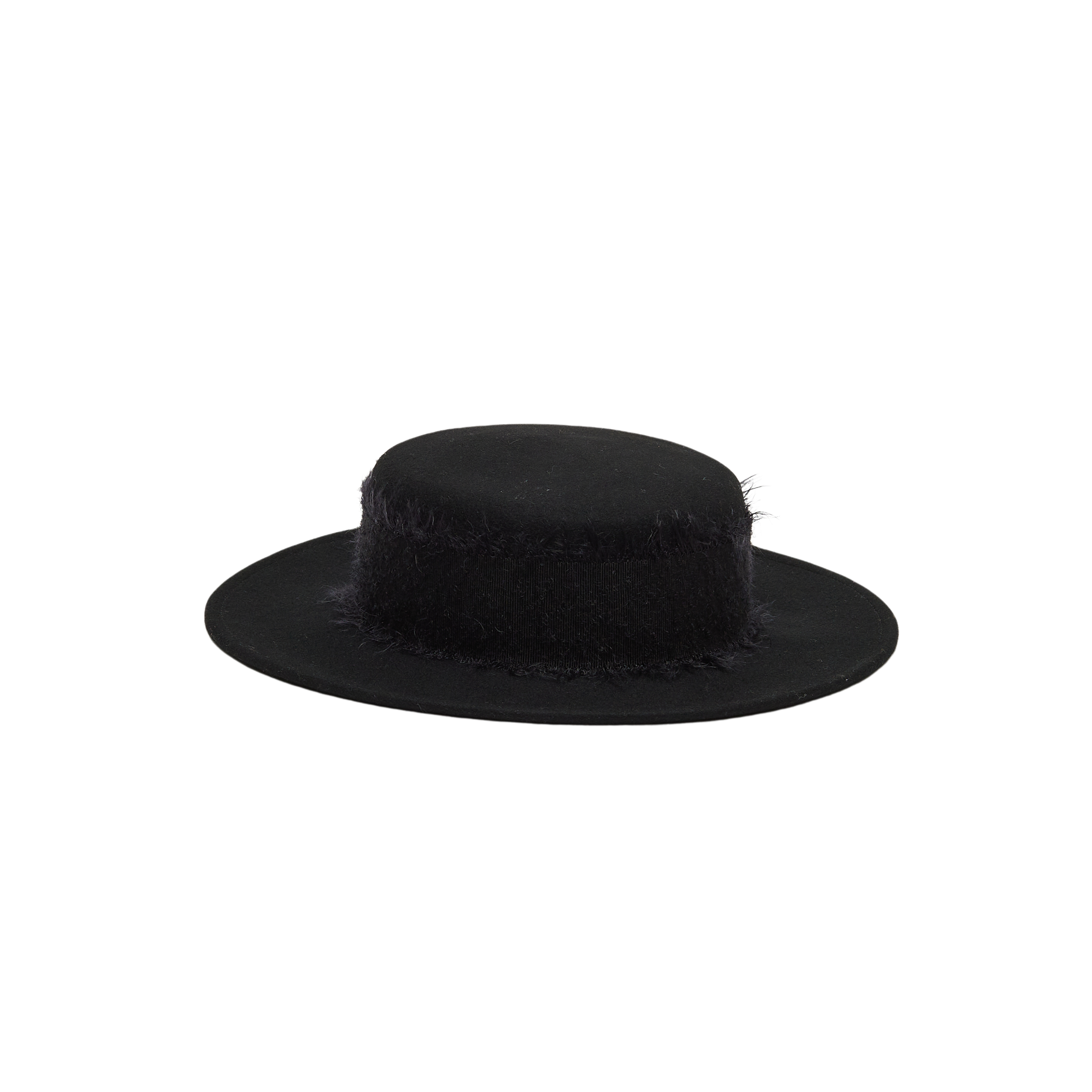 Black felt boater hat sales