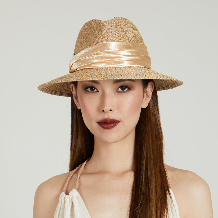 Courtney Toyo Packable Fedora