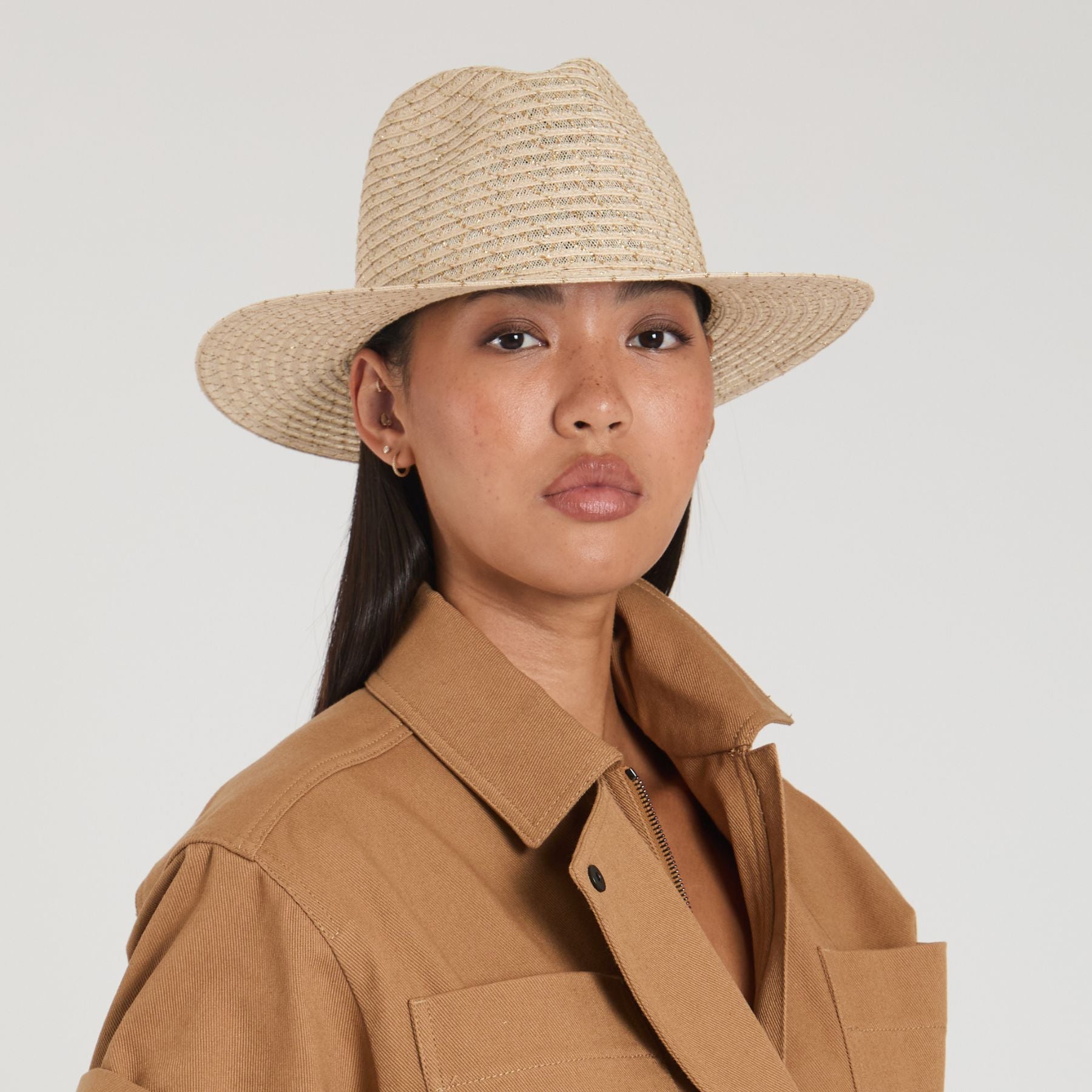 Courtney Vented Hemp Packable Fedora