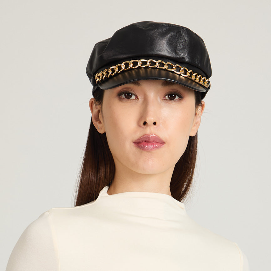 Marina Leather Cap