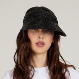 Ricky Lacquered Straw Visor