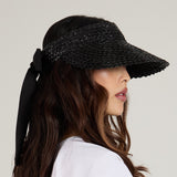 Ricky Lacquered Straw Visor