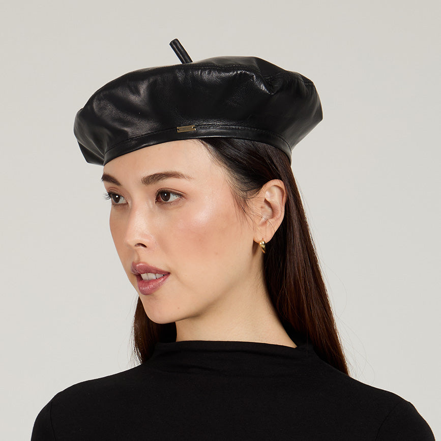 Carter Leather Beret