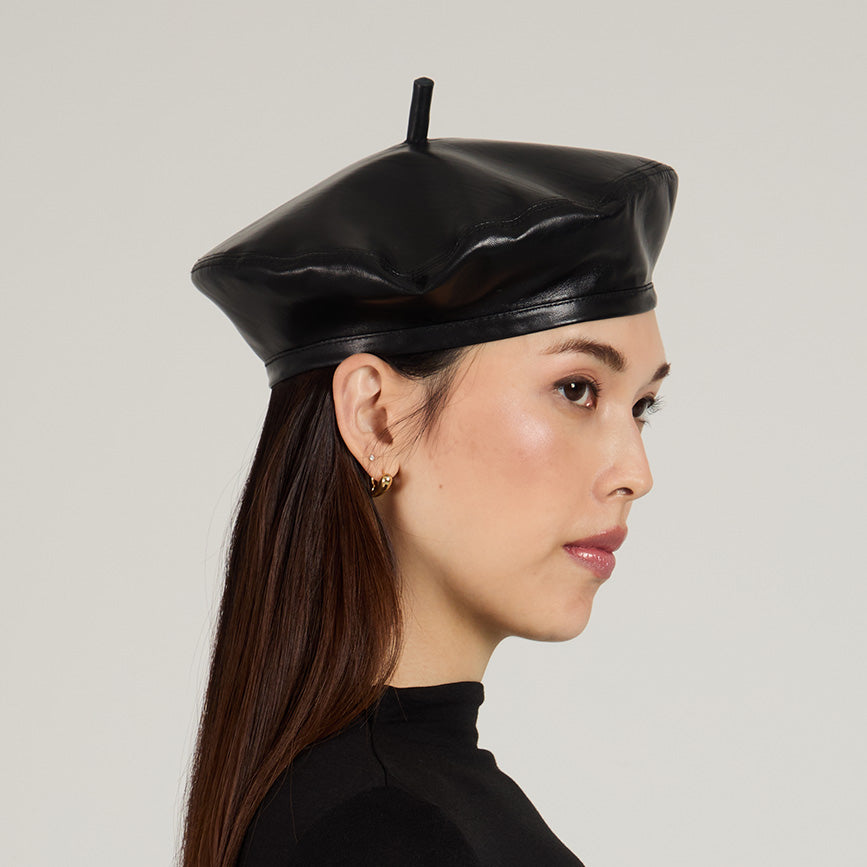 Carter Leather Beret