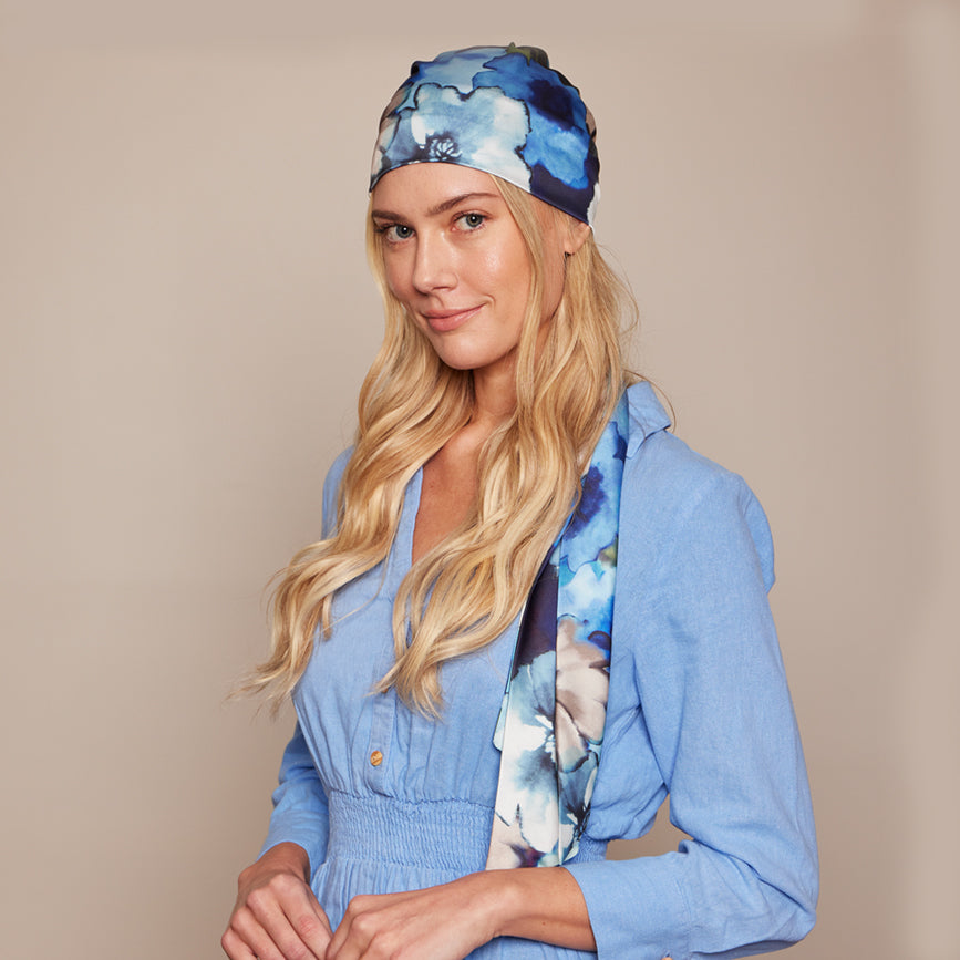 Gigi in Blue Floral-Print - Eugenia Kim