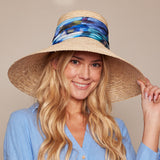 Mirabel in Ivory w/Blue Floral Print Tail - Eugenia Kim