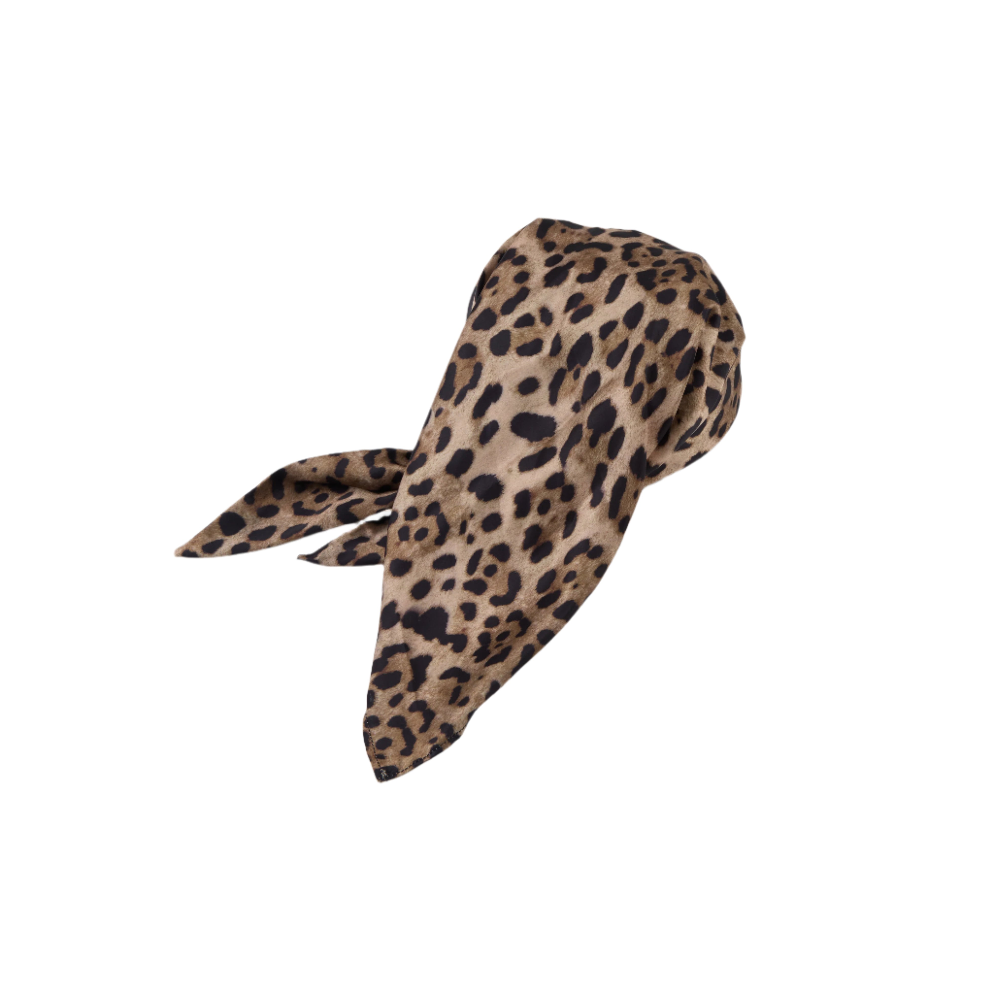 Raquel Leopard-Print Satin Headscarf