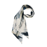 Cassidy Scarf in Ivory/beige/navy