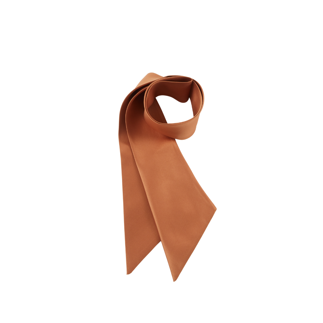 Cassidy Scarf in Bronze Satin - Eugenia Kim