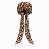 Gigi Leopard Satin Headscarf