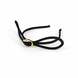 Dolores Headband – Black Panné Velvet Bow
