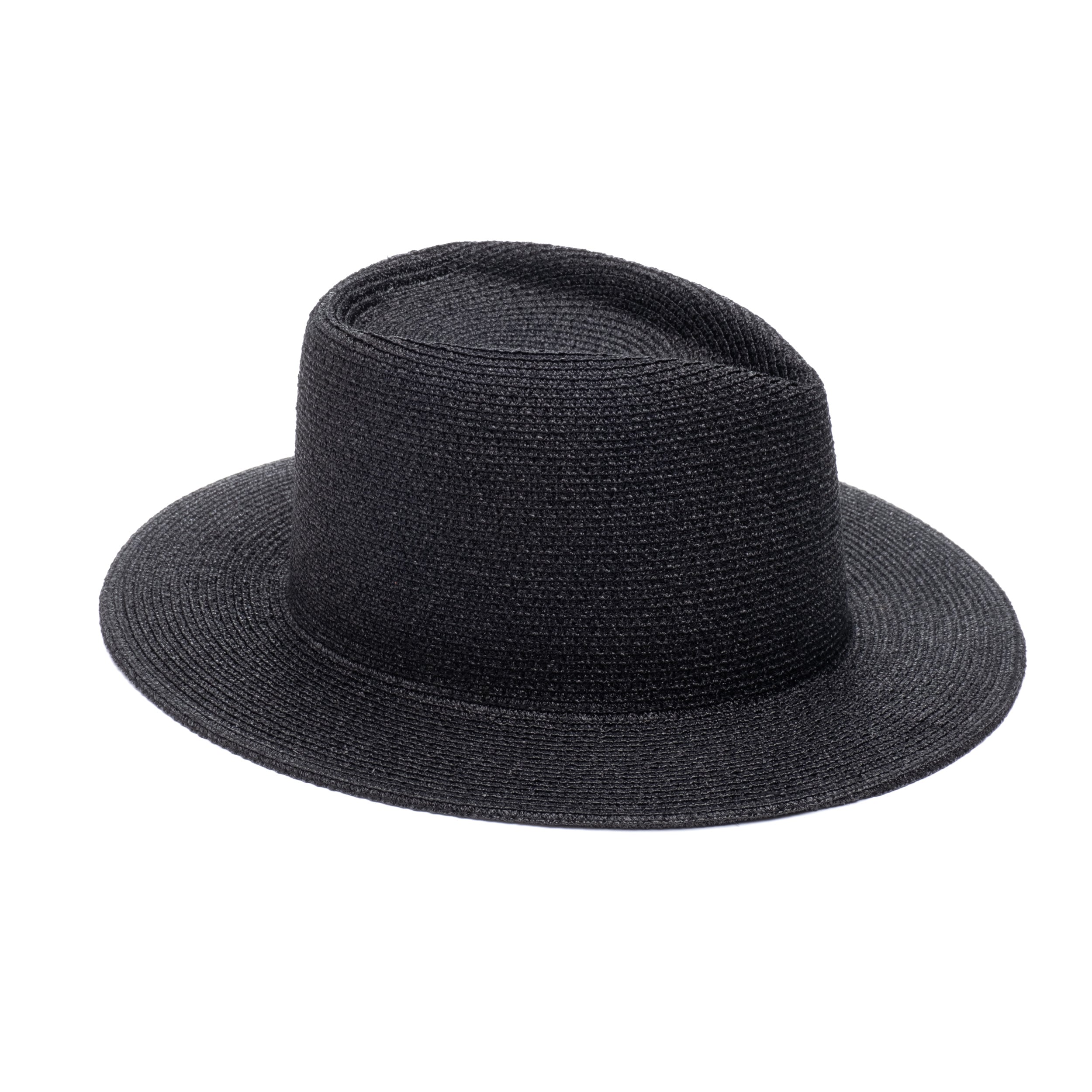 Eugenia Kim Blaine fedora in metallic black product shot