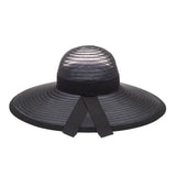 Eugenia Kim Bunny packable fedora in black horsehair back view product shot