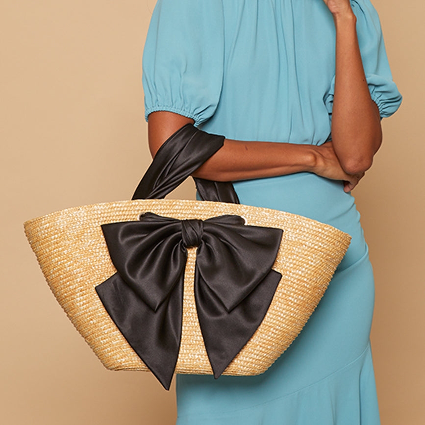 Designer Bag Knot Tie Large Leather Tote – WAAMII